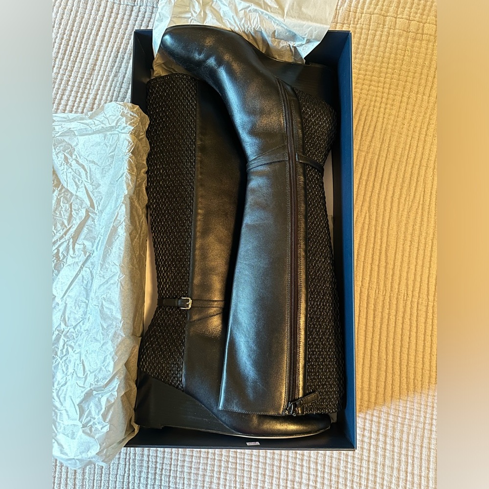 Cole Haan Black Riding Boots